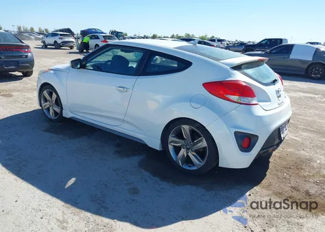 2013 Hyundai Veloster Turbo W/Blue from USA, damaged, VIN KMHTC6AE0DU144563